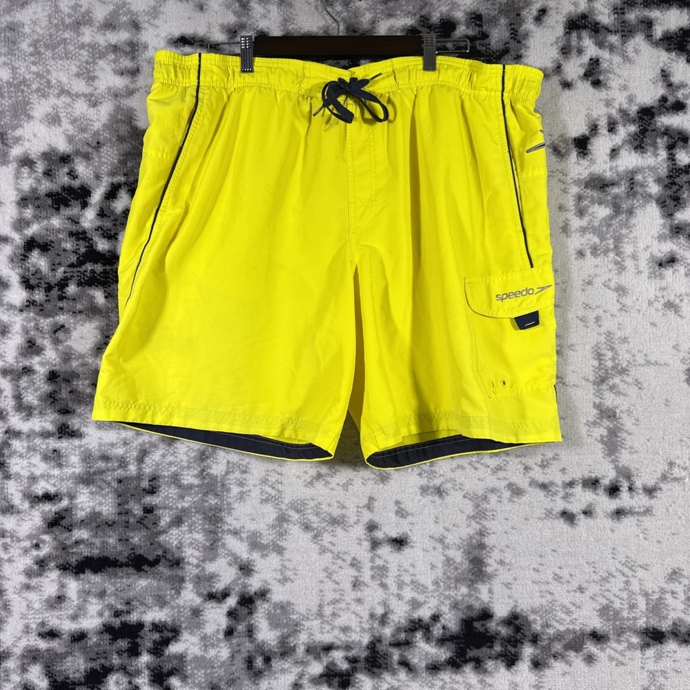 Speedo Swim Board Shorts Mens Size Extra Large Bright Yellow Beach‎ Y2k Pool
